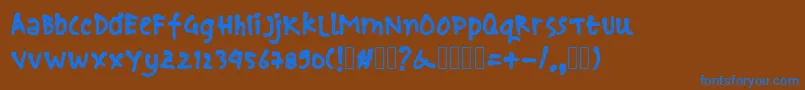 boncusketches Font – Blue Fonts on Brown Background