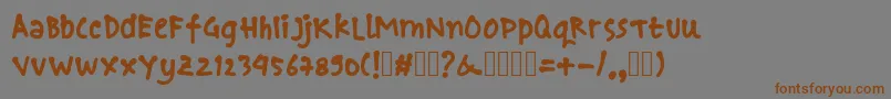 boncusketches Font – Brown Fonts on Gray Background