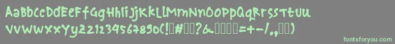 Шрифт boncusketches – зелёные шрифты на сером фоне