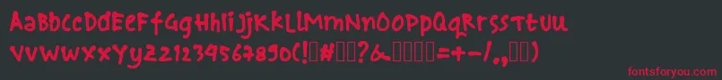 boncusketches Font – Red Fonts on Black Background