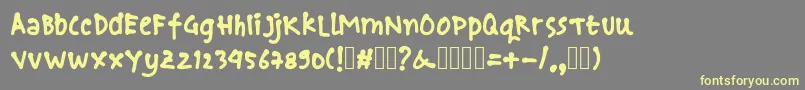 boncusketches Font – Yellow Fonts on Gray Background