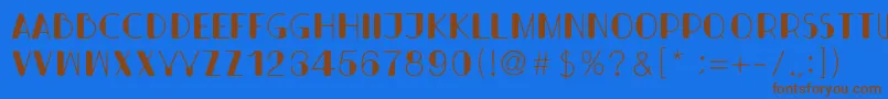 Шрифт Bondi – коричневые шрифты на синем фоне