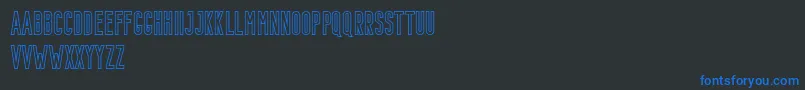 Bondie Demo Outline Font – Blue Fonts on Black Background