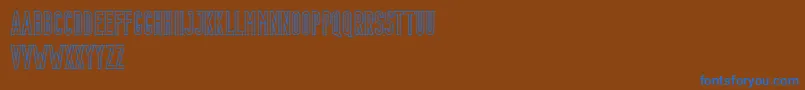 Bondie Demo Outline Font – Blue Fonts on Brown Background