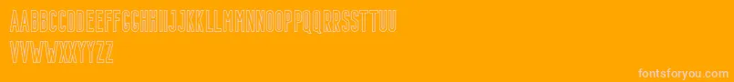Bondie Demo Outline Font – Pink Fonts on Orange Background
