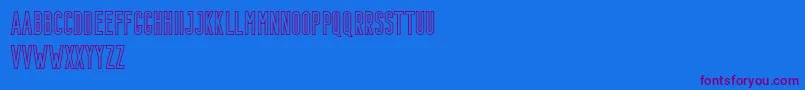 Шрифт Bondie Demo Outline – фиолетовые шрифты на синем фоне