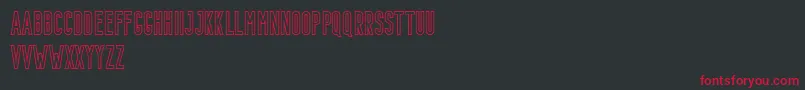 Bondie Demo Outline Font – Red Fonts on Black Background