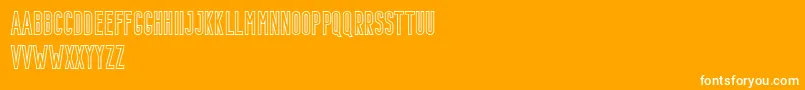 Bondie Demo Outline Font – White Fonts on Orange Background