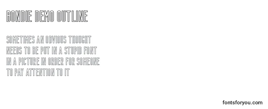 Schriftart Bondie Demo Outline (121837)