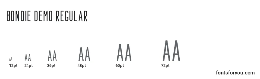 Bondie Demo Regular Font Sizes