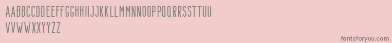 Fonte Bondie Demo Regular – fontes cinzas em um fundo rosa