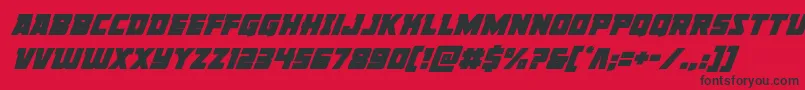 Libertylegionsuperital Font – Black Fonts on Red Background