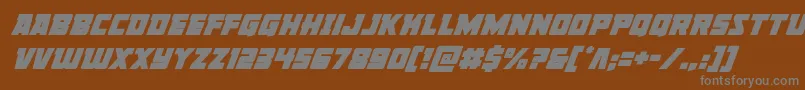 Libertylegionsuperital Font – Gray Fonts on Brown Background