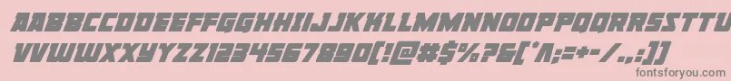 Libertylegionsuperital Font – Gray Fonts on Pink Background