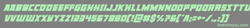 Шрифт Libertylegionsuperital – зелёные шрифты на сером фоне