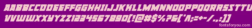Libertylegionsuperital Font – Pink Fonts on Purple Background