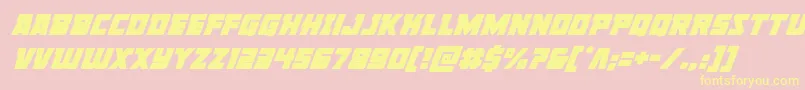 Libertylegionsuperital Font – Yellow Fonts on Pink Background