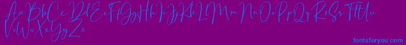 BondiSans DEMO Rough-fontti – siniset fontit violetilla taustalla