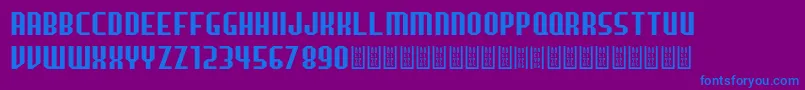 Шрифт Bondoyudo Sans Free – синие шрифты на фиолетовом фоне