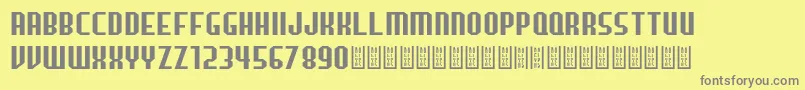 Bondoyudo Sans Free-fontti – harmaat kirjasimet keltaisella taustalla