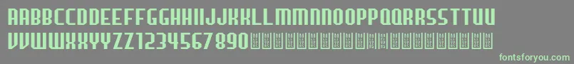Bondoyudo Sans Free-fontti – vihreät fontit harmaalla taustalla