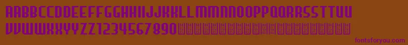 Шрифт Bondoyudo Sans Free – фиолетовые шрифты на коричневом фоне