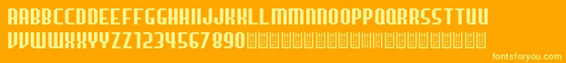 Bondoyudo Sans Free Font – Yellow Fonts on Orange Background