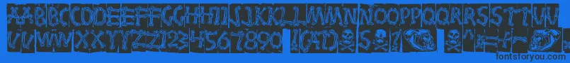 More about Bones Font Bones Font – Black Fonts on Blue Background