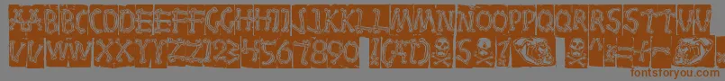 Bones Font – Brown Fonts on Gray Background