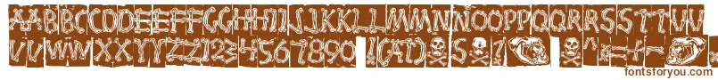 Bones Font – Brown Fonts on White Background