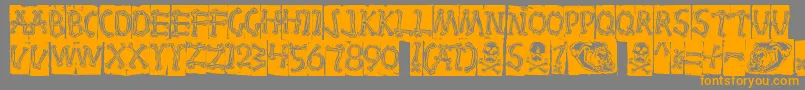 Шрифт Bones – оранжевые шрифты на сером фоне