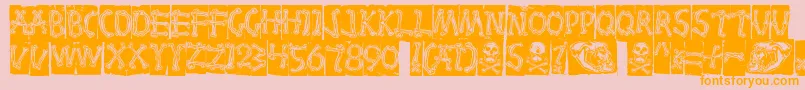 Bones Font – Orange Fonts on Pink Background