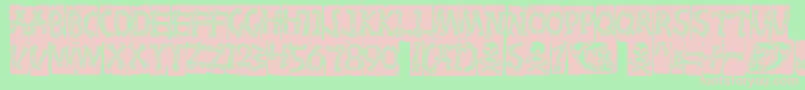 Bones Font – Pink Fonts on Green Background