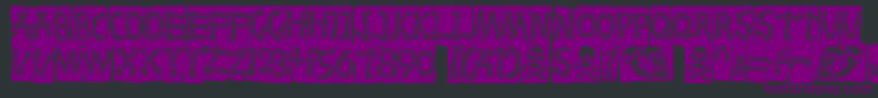 Weitere Informationen zur Bones-Schriftart Bones-Schriftart – Violette Schriften auf schwarzem Hintergrund