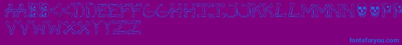 Bonified Font – Blue Fonts on Purple Background