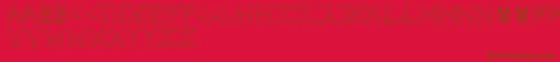 Weitere Informationen zur Bonified-Schriftart Bonified-Schriftart – Braune Schriften auf rotem Hintergrund