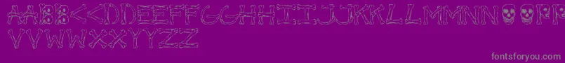 Fonte Bonified – fontes cinzas em um fundo violeta