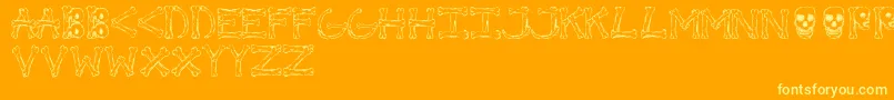 Bonified Font – Yellow Fonts on Orange Background