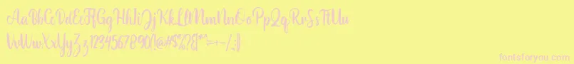 Bonillo Font – Pink Fonts on Yellow Background