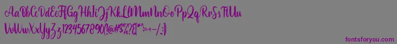 Bonillo Font – Purple Fonts on Gray Background