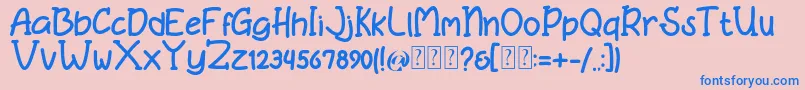 Bonita free Font – Blue Fonts on Pink Background