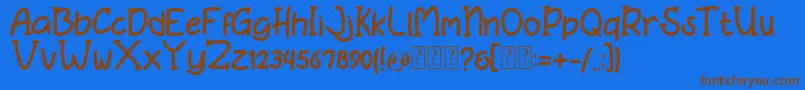 Bonita free Font – Brown Fonts on Blue Background