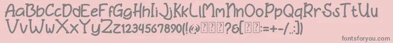 Bonita free Font – Gray Fonts on Pink Background