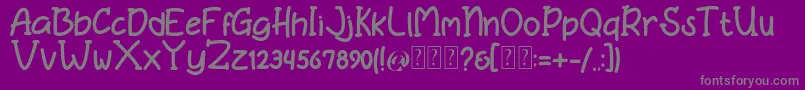 Bonita free Font – Gray Fonts on Purple Background