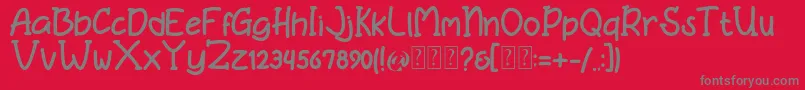 Bonita free Font – Gray Fonts on Red Background