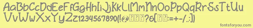 Bonita free Font – Gray Fonts on Yellow Background