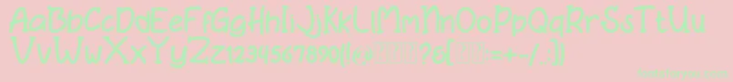Bonita free Font – Green Fonts on Pink Background