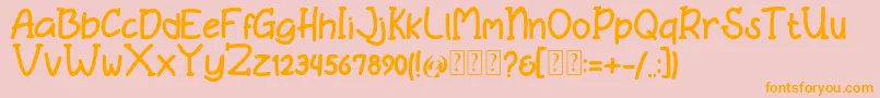 Bonita free Font – Orange Fonts on Pink Background