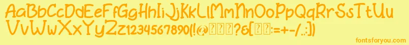 fuente Bonita free – Fuentes Naranjas Sobre Fondo Amarillo