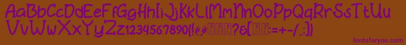 Bonita free Font – Purple Fonts on Brown Background